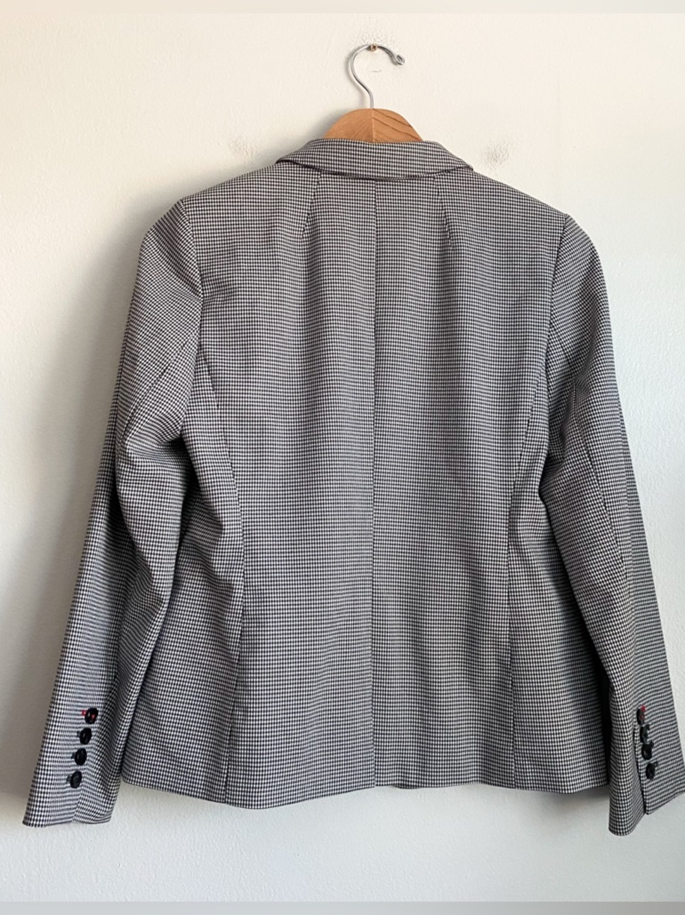 Talbots Houndstooth Prince of Wales Check Blazer Tailored Career Jacket Preppy 4 - Picture 8 of 8